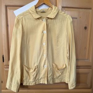 Butter Yellow J. Jill Linen  Jacket